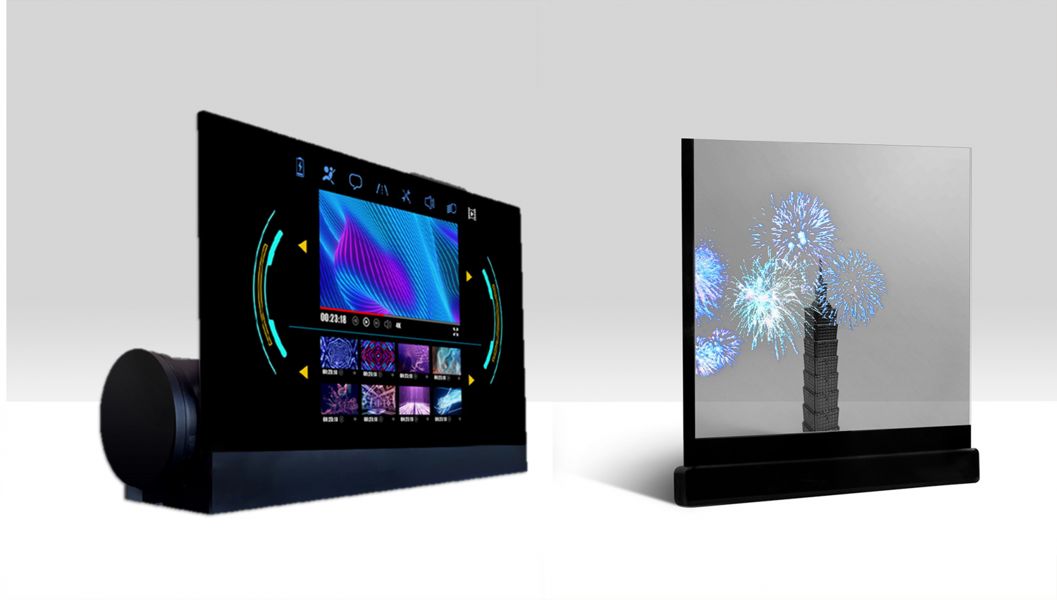 可捲式、折疊性、高透明